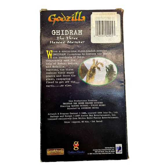 Lot of (3) Vintage Godzille VHS - 1985, MechaGodzilla, Ghidrah - Anchor Bay - Picture 5 of 5